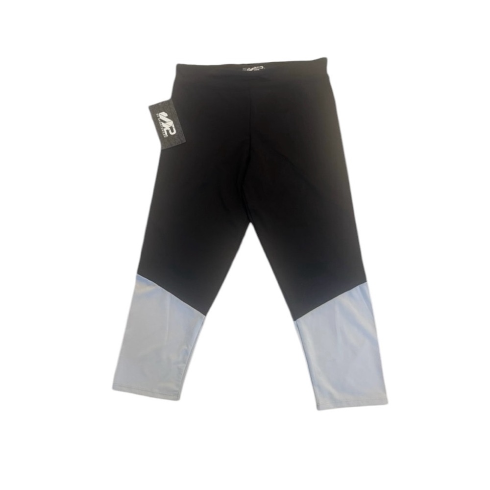Black Gray Athletic Leggings XL NWT | High‑Rise Stretch Fit Performance S2